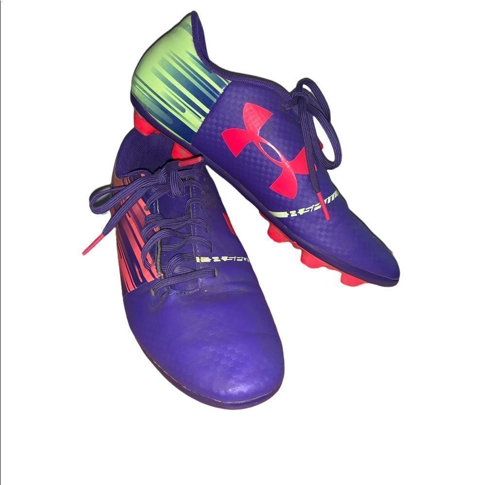Purple Under Armour Cleats Kids